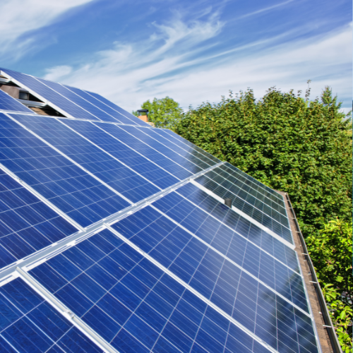 Solar panels on a roof