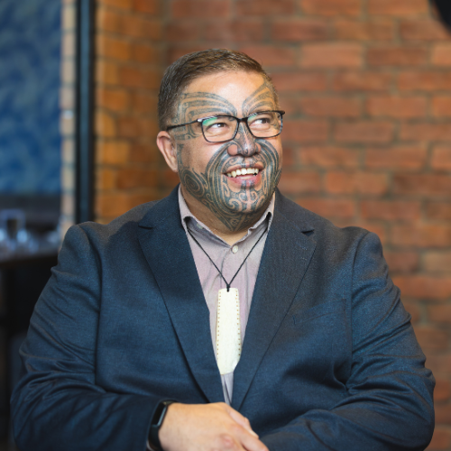 Māori Man with moko smiling